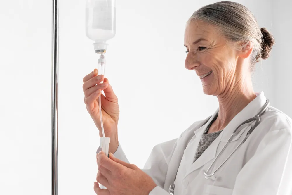 medium shot doctor checking perfusion